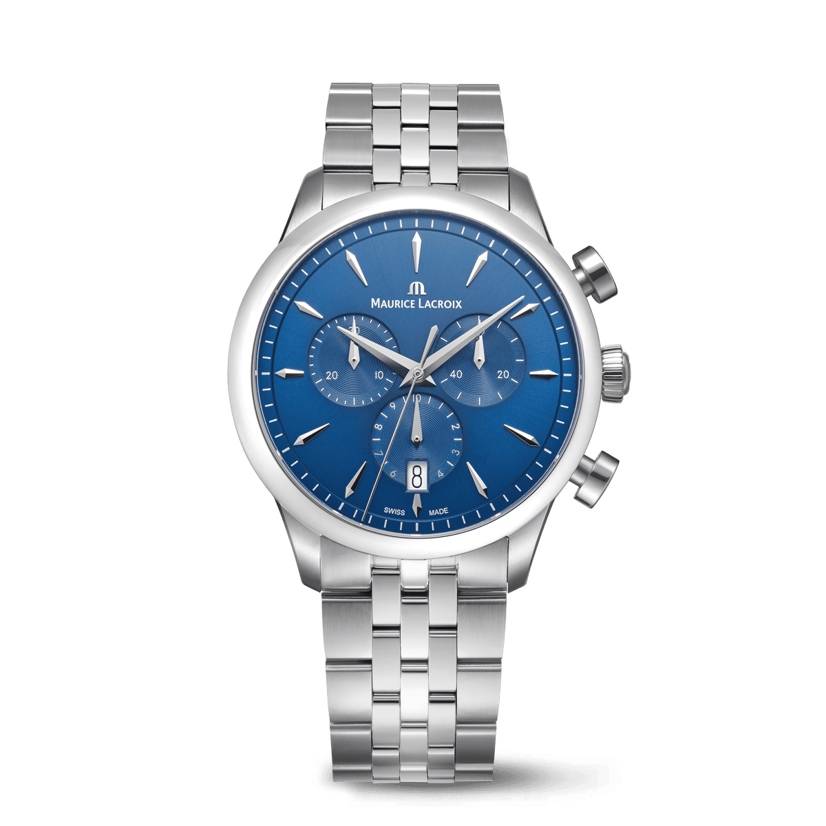 Maurice Lacroix 1975 Quartz Chronograph 40mm Blue Dial Men's Watch 751038-SS002-430-1