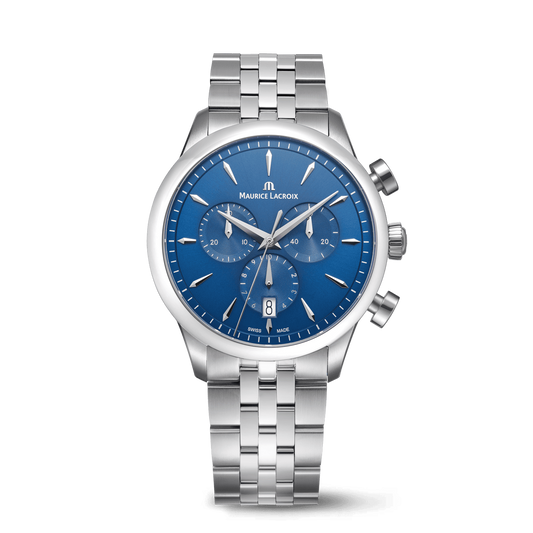 Maurice Lacroix 1975 Quartz Chronograph 40mm Blue Dial Men's Watch 751038-SS002-430-1