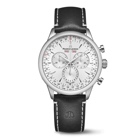 Maurice Lacroix 1975 Quartz Chronograph Day Date Limited Edition 40mm Silver Dial Men's Watch 751138-SS001-130-2