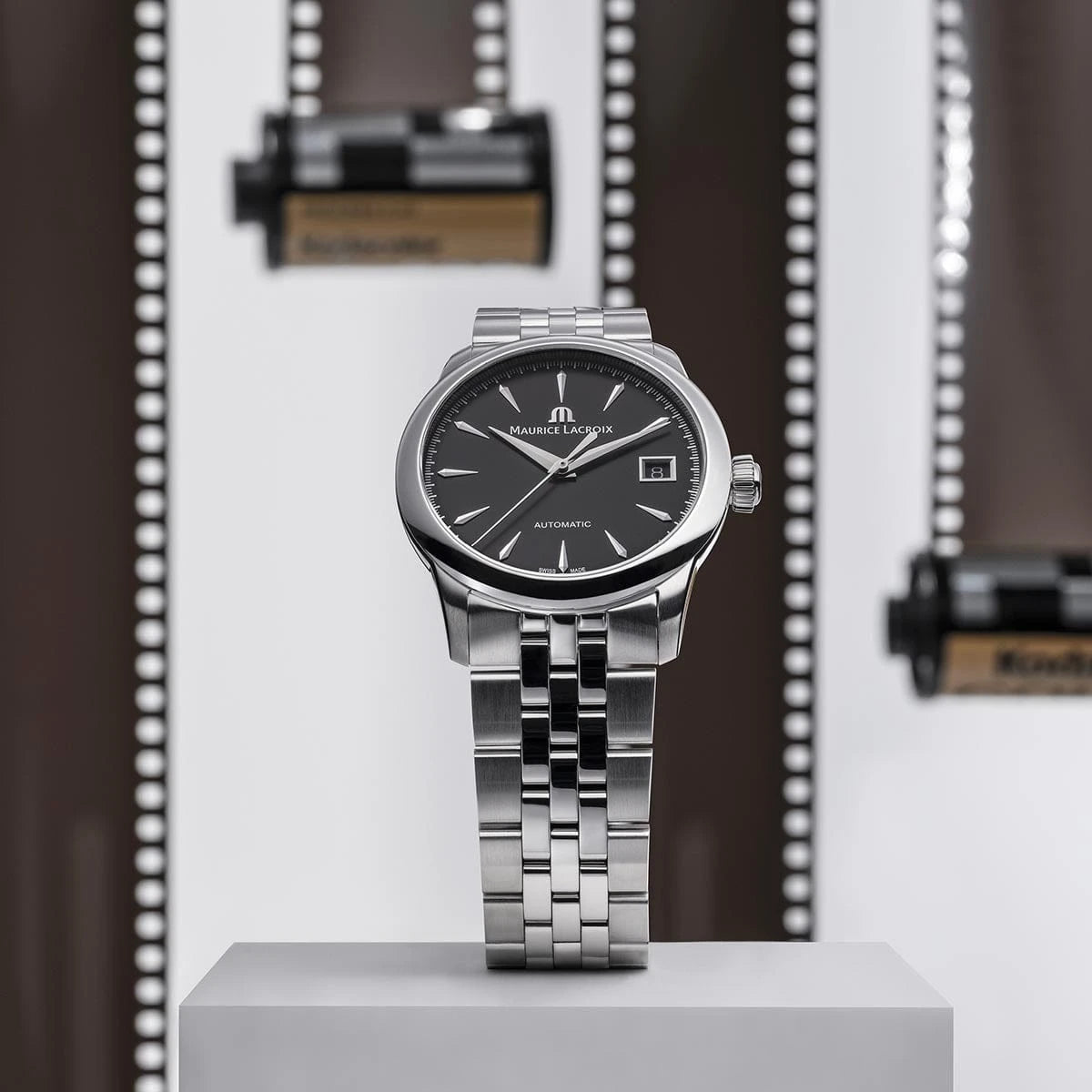 Maurice Lacroix 1975 Automatic 36mm Black Dial Men's Watch 756007-SS002-330-1