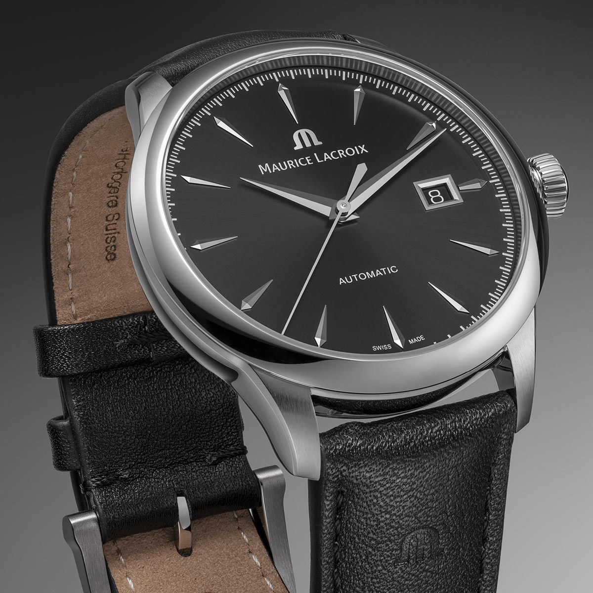 Maurice Lacroix 1975 Automatic 40mm Black Dial Men's Watch 756008-SS001-330-2