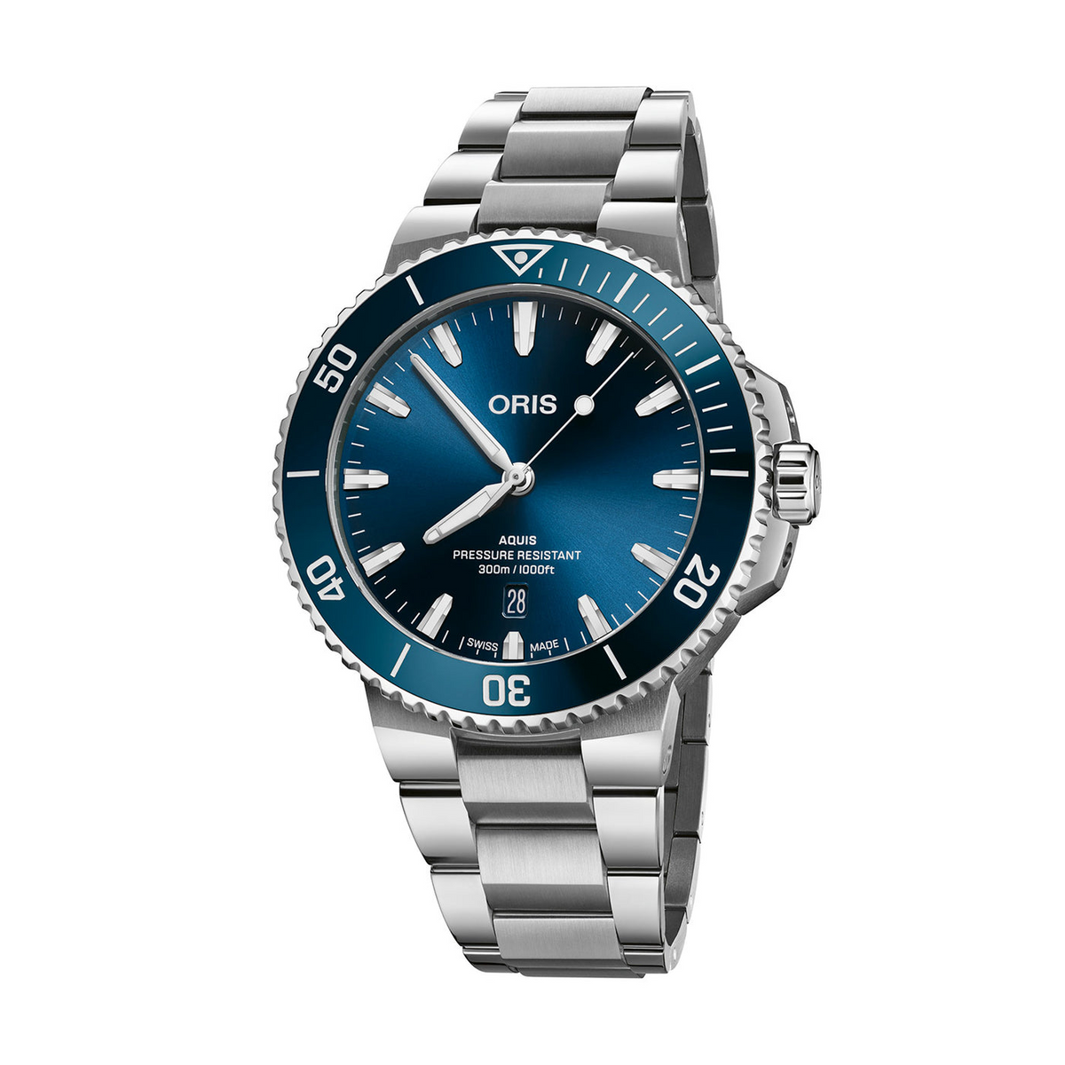 Oris Aquis Date 43.5mm Blue Dial Steel Men's Watch 01 733 7789 4135-07 8 23 04PEB