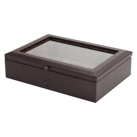 WOLF WM Brown 4 Piece Watch Accessory Box 800693