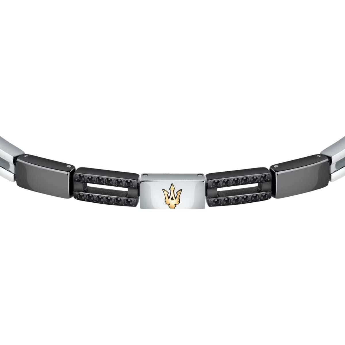 Maserati Ceramic Men's Steel-Ceramic Bracelet JM223ATZ22