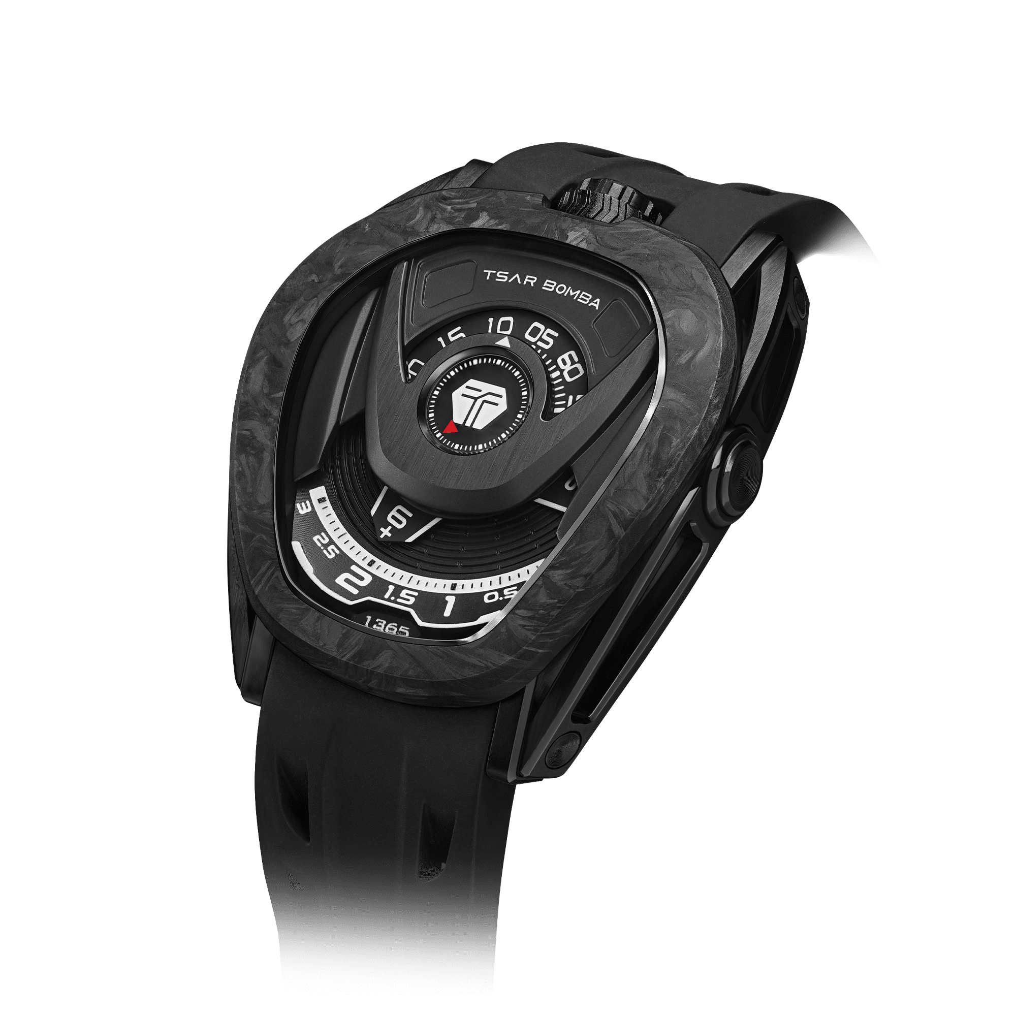 Tsar Bomba Reactor Carbon 44mm Black Dial Men's Watch TB8213A(1+1)-06