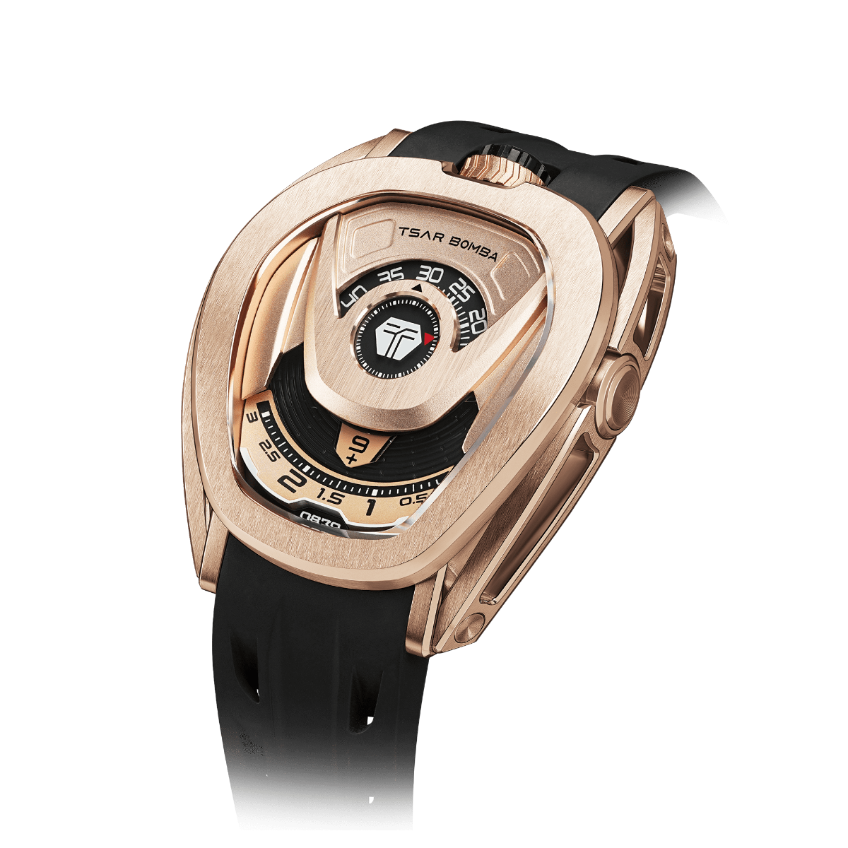 Tsar Bomba Reactor 44mm Black Dial Men's Watch TB8213A(1+2)-07
