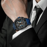 Tsar Bomba Dark Matter 5 43mm Blue Skeleton Dial Men's Watch TB8605-02