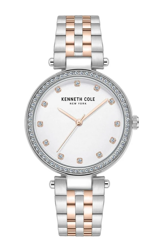 Kenneth Cole New York 34mm Crystal Bezel Two-Tone Women's Watch KCWLG0048501