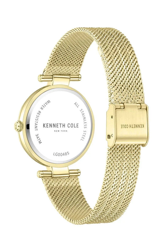 Kenneth Cole New York 34mm Crystal Bezel Gold Women's Watch KCWLG0048503