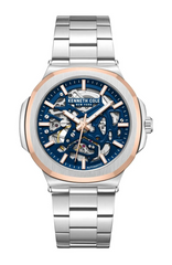 Kenneth Cole New York 45.5mm Automatic Blue Skeleton Men's Watch KCWGY0046201