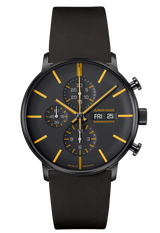 Junghans FORM A Chronoscope English Date 42mm Black Dial Men's Watch 27/4372.03