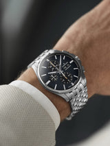 Junghans Meister S Chronoscope 45mm Dark Blue/Black Dial Men's Watch 27/4228.45