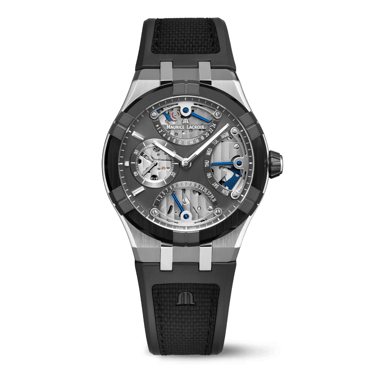 Maurice Lacroix AIKONIC Master Triple Retrograde 43mm Green Dial Men's Watch AC6068-SSL20-230-2