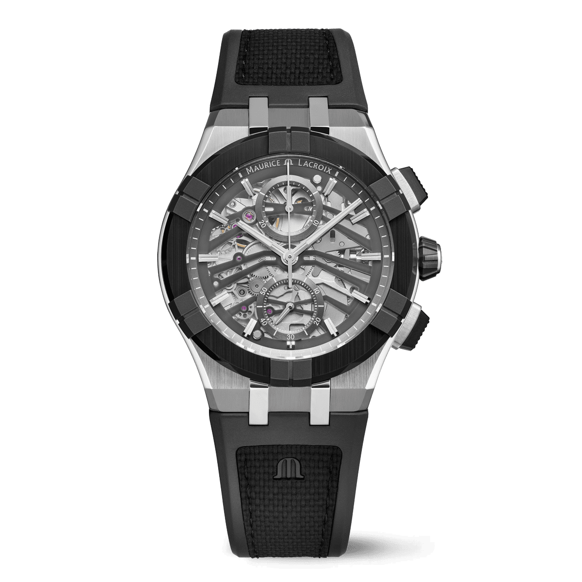 Maurice Lacroix AIKONIC Automatic Chronograph Skeleton 43mm Sapphire Dial Men's Watch AC8018-SSL20-030-2