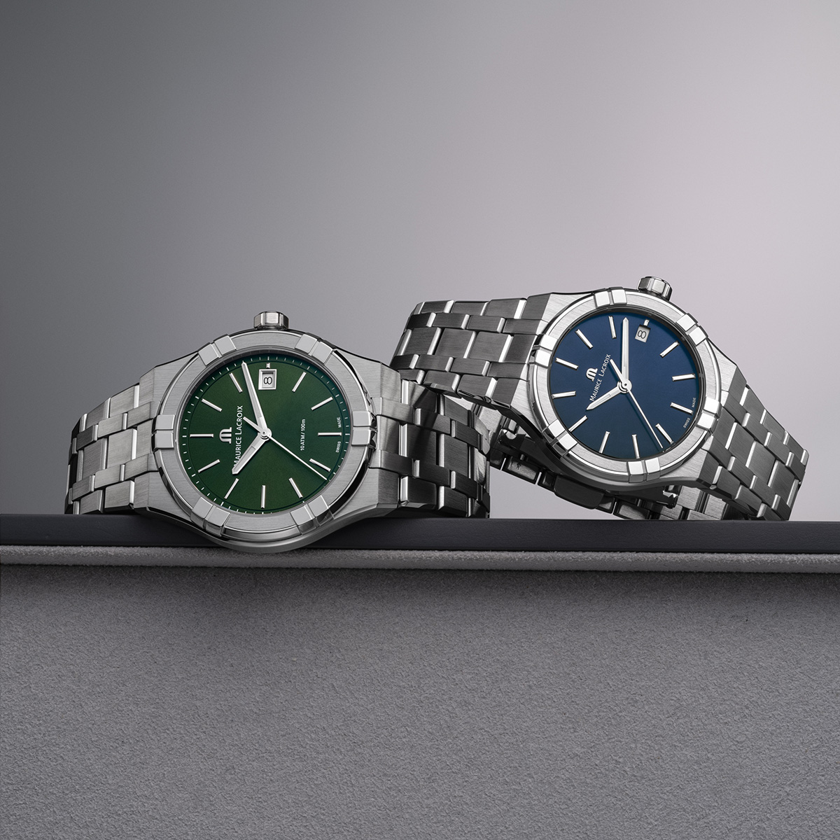 Maurice Lacroix AIKON Quartz Date 40mm Green Dial Men's Watch