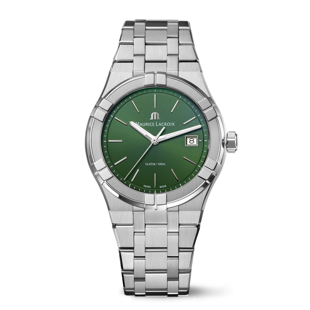 Maurice Lacroix AIKON Quartz Date 40mm Green Dial Men's Watch