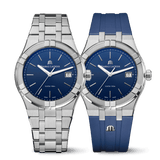 Maurice Lacroix AIKON Quartz Date 40mm Blue Dial Men's Watch AI1108-SS00F-430-C
