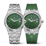 Maurice Lacroix AIKON Quartz Date 40mm Green Dial Men's Watch AI1108-SS00F-630-D