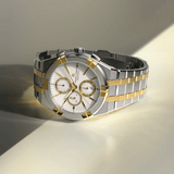 Maurice Lacroix AIKON Quartz Chronograph Duotone 42mm White Dial Men's Watch AI1118-PVY03-130-1