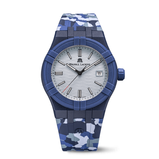 Maurice Lacroix AIKON #tide Blue Camo Men's Watch AI2008-B88AZ-000-0