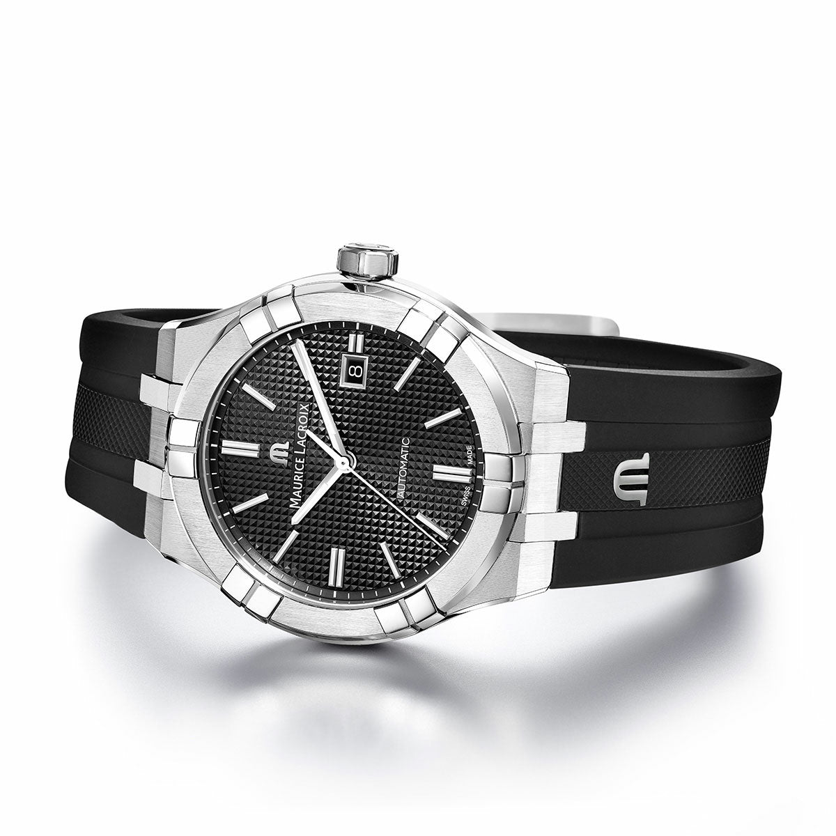 Maurice Lacroix AIKON Automatic Date 42mm Black Dial Men's Watch AI6008-SS000-330-2