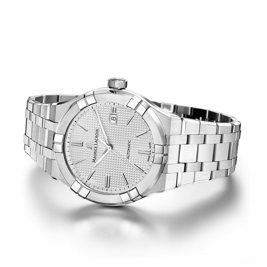 Maurice Lacroix AIKON Automatic Date 42mm Silver Dial Men's Watch AI6008-SS002-130-1