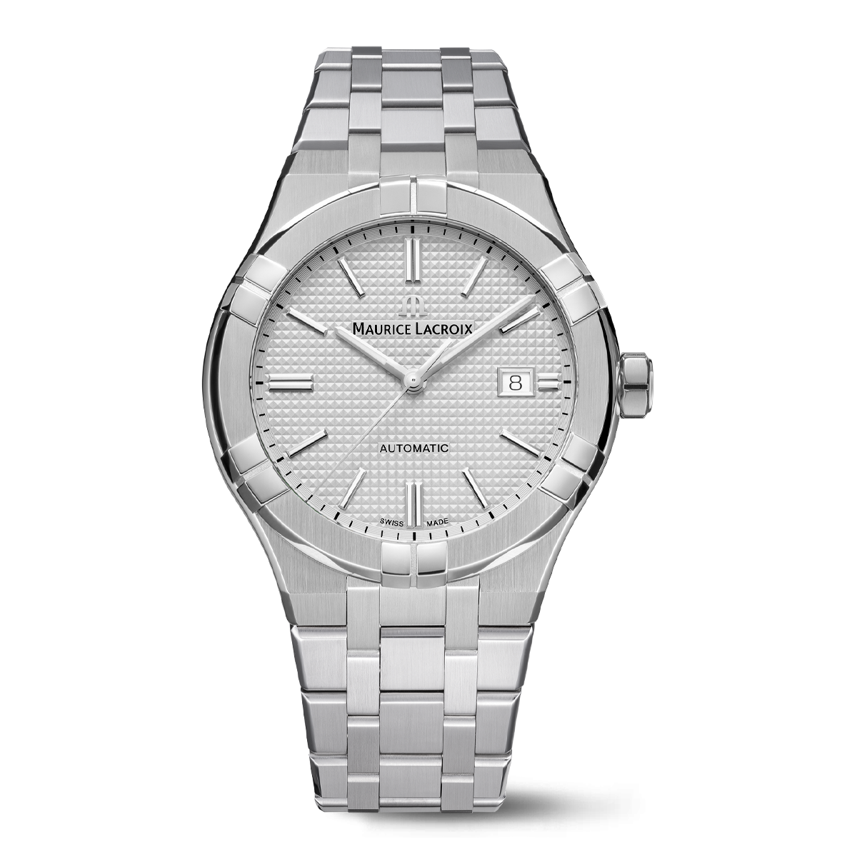 Maurice Lacroix AIKON Automatic Date 42mm Silver Dial Men's Watch AI6008-SS002-130-1