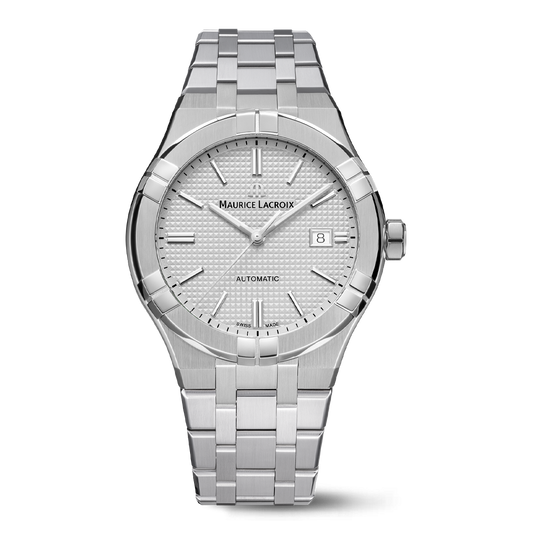 Maurice Lacroix AIKON Automatic Date 42mm Silver Dial Men's Watch AI6008-SS002-130-1