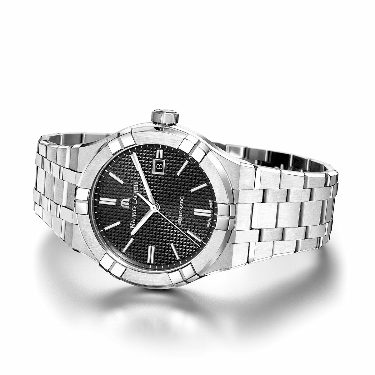 Maurice Lacroix AIKON Automatic Date 42mm Black Dial Men's Watch AI6008-SS002-330-1