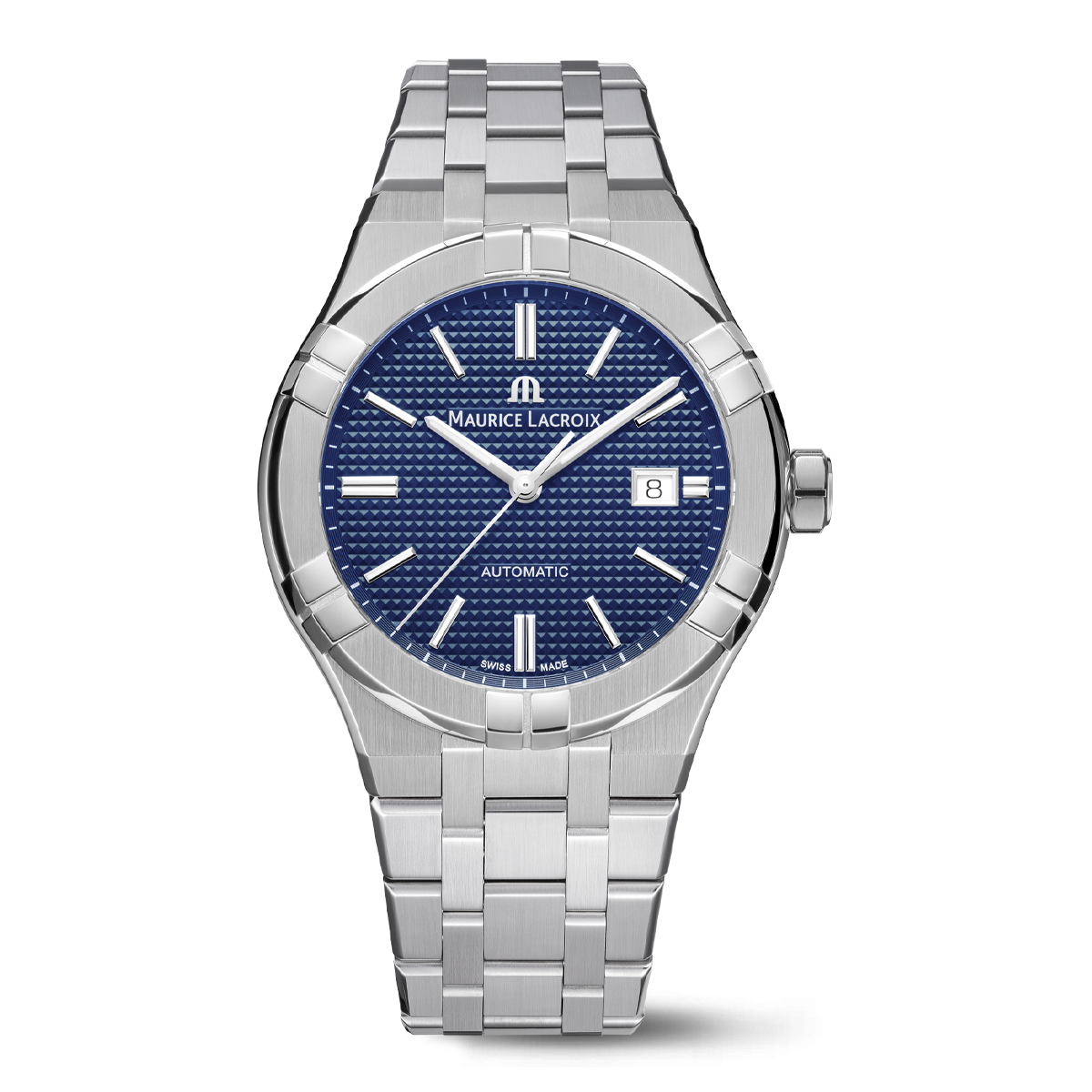 Maurice Lacroix AIKON Automatic Date 42mm Blue Dial Men's Watch AI6008-SS002-430-1