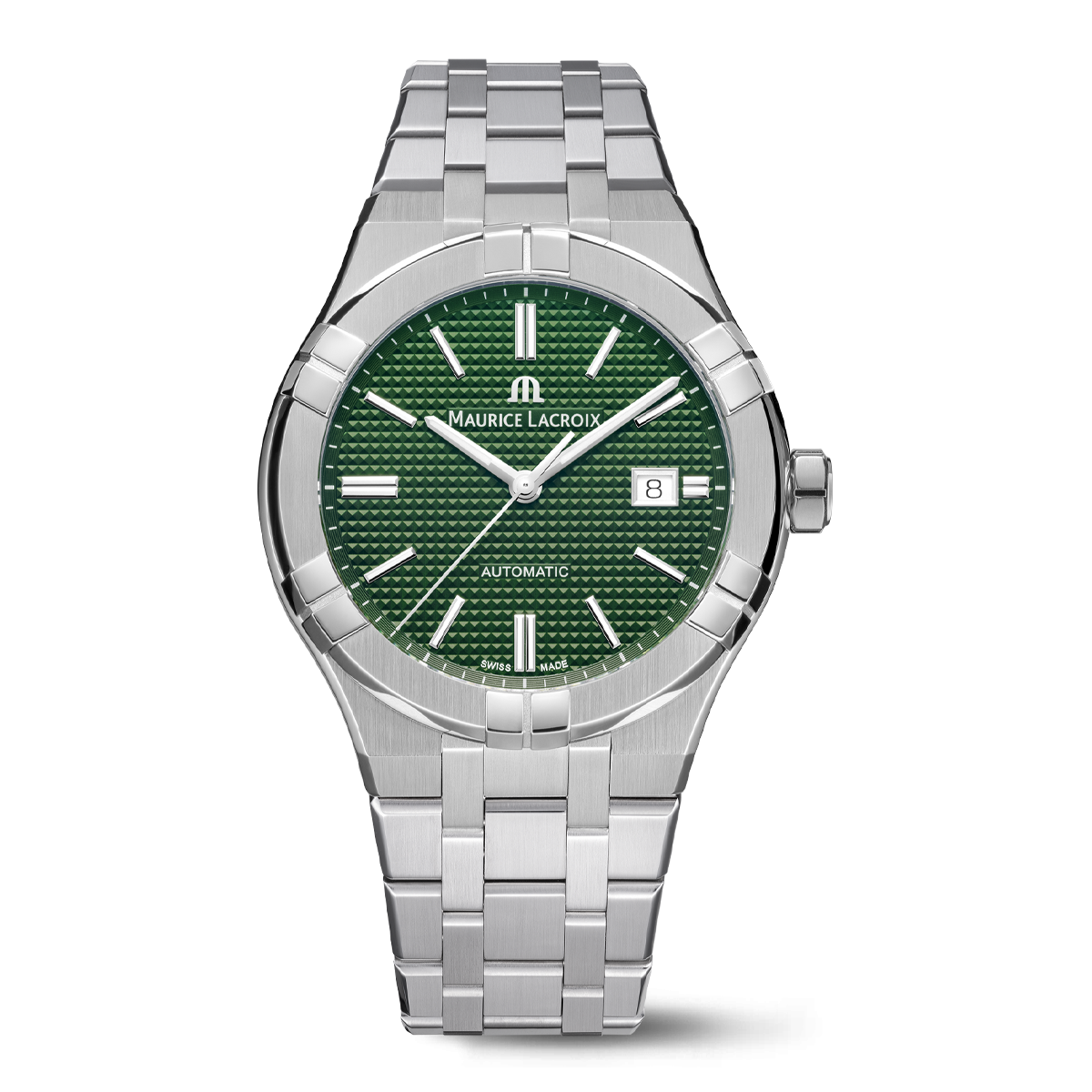 Maurice Lacroix AIKON Automatic Date 42mm Green Dial Men's Watch AI6008-SS002-630-1