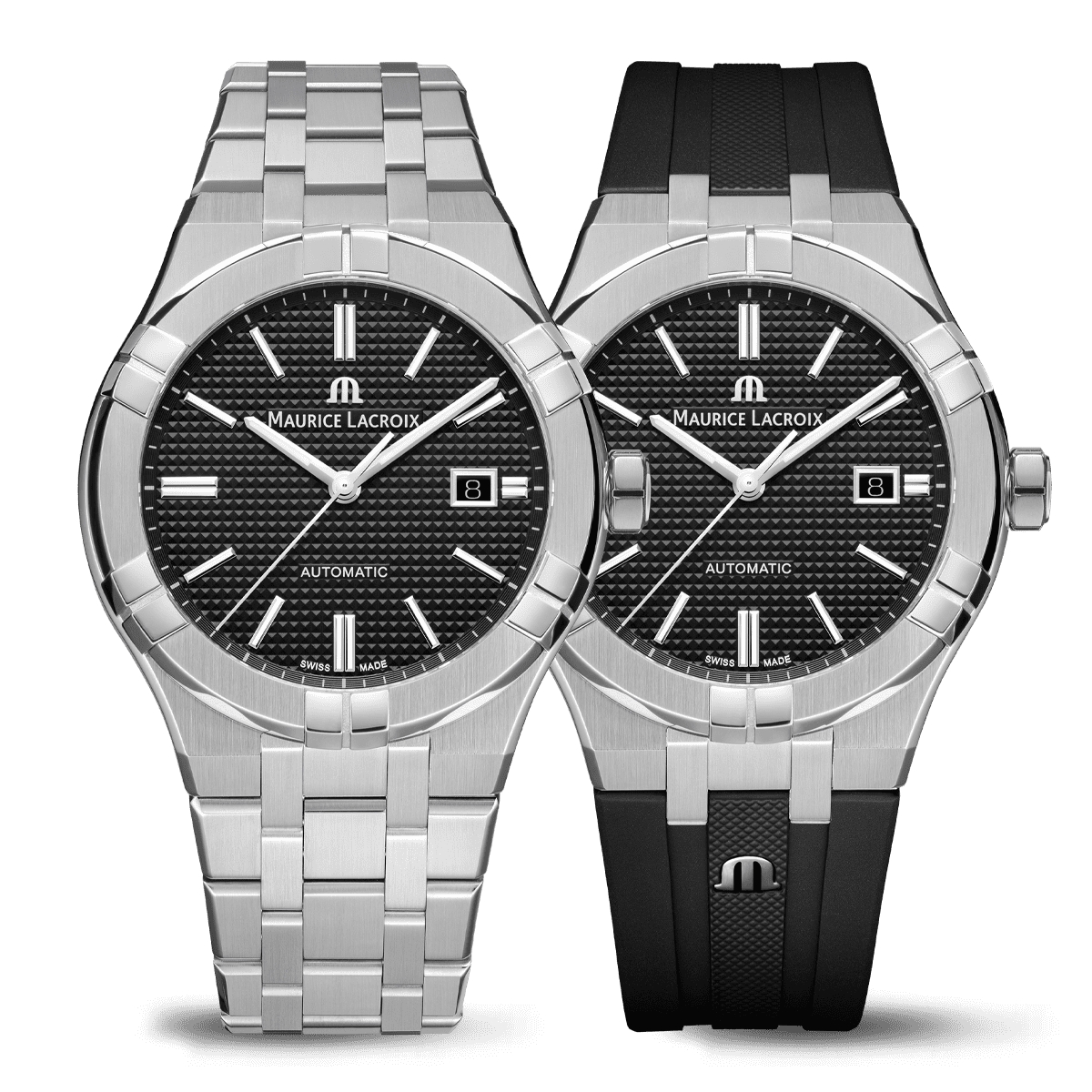 Maurice Lacroix AIKON Automatic Date 42mm Black Dial Men's Watch AI6008-SS00F-330-A