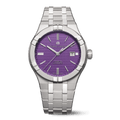 Maurice Lacroix AIKON Automatic Titanium 42mm Purple Dial Men's Watch AI6008-TT032-430-1