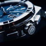 Maurice Lacroix AIKON Automatic Chronograph 42mm Blue Dial Men's Watch AI6218-SS002-430-1