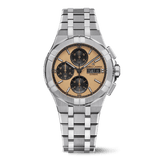 Maurice Lacroix AIKON Automatic Chronograph 42mm Gold Dial Men's Watch AI6218-SS002-530-1