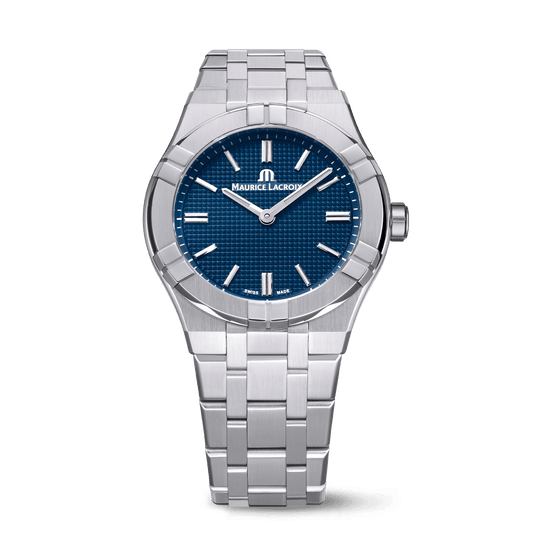 Maurice Lacroix AIKON Manual 39mm Collectors Edition Blue Dial Men's Watch AI7007-SS00E-430-C