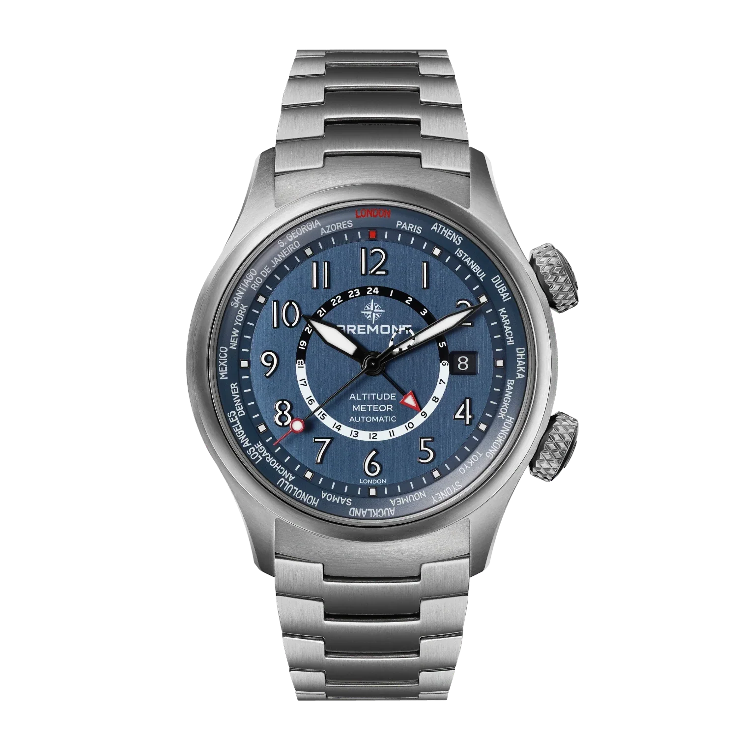 Bremont Altitude MB Meteor Time Zones 42mm Air Force Blue Dial Men's Watch ALT42-MT-Z-TI-BLBL-B
