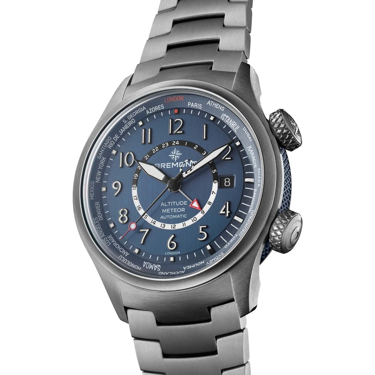 Bremont Altitude MB Meteor Time Zones 42mm Air Force Blue Dial Men's Watch ALT42-MT-Z-TI-BLBL-B
