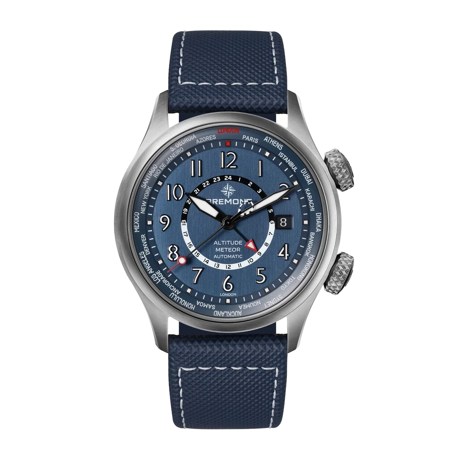 Bremont Altitude MB Meteor Time Zones 42mm Air Force Blue Dial Men's Watch ALT42-MT-Z-TI-BLBL-L-S