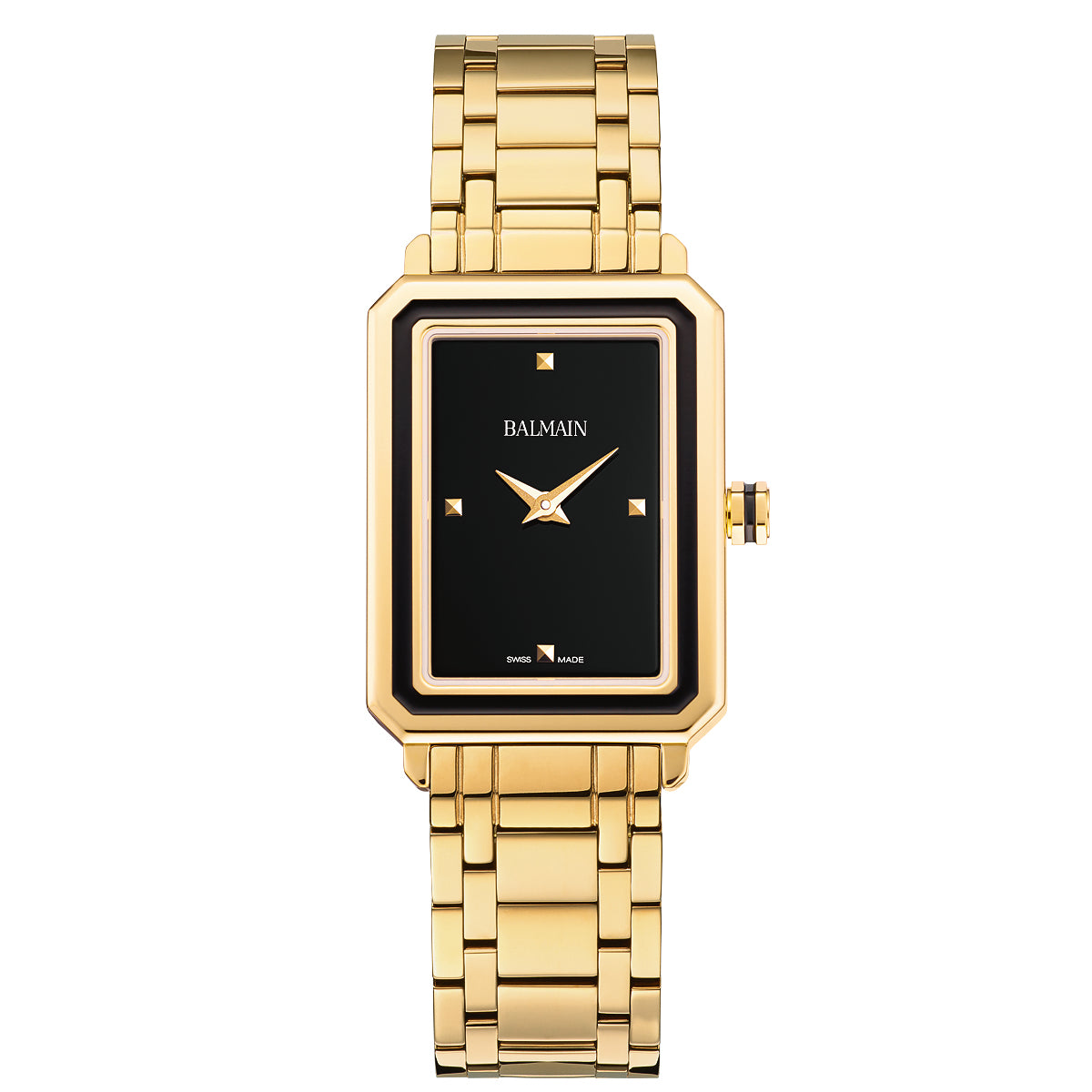 Balmain Eirini 25mm Rectangular Yellow Gold Women's Watch B43923366