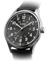 Benrus #3061 39.5mm Black Dial Men's Watch 3061-SS-B-039-01