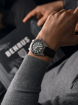 Benrus TYPE 1 MIL SPEC 39.5mm Black Dial Men's Watch T1MS-SS-B-395-01