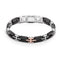 Baraka Men's 18K Rose Gold, Steel & Black Ceramic Link Bracelet with Diamond