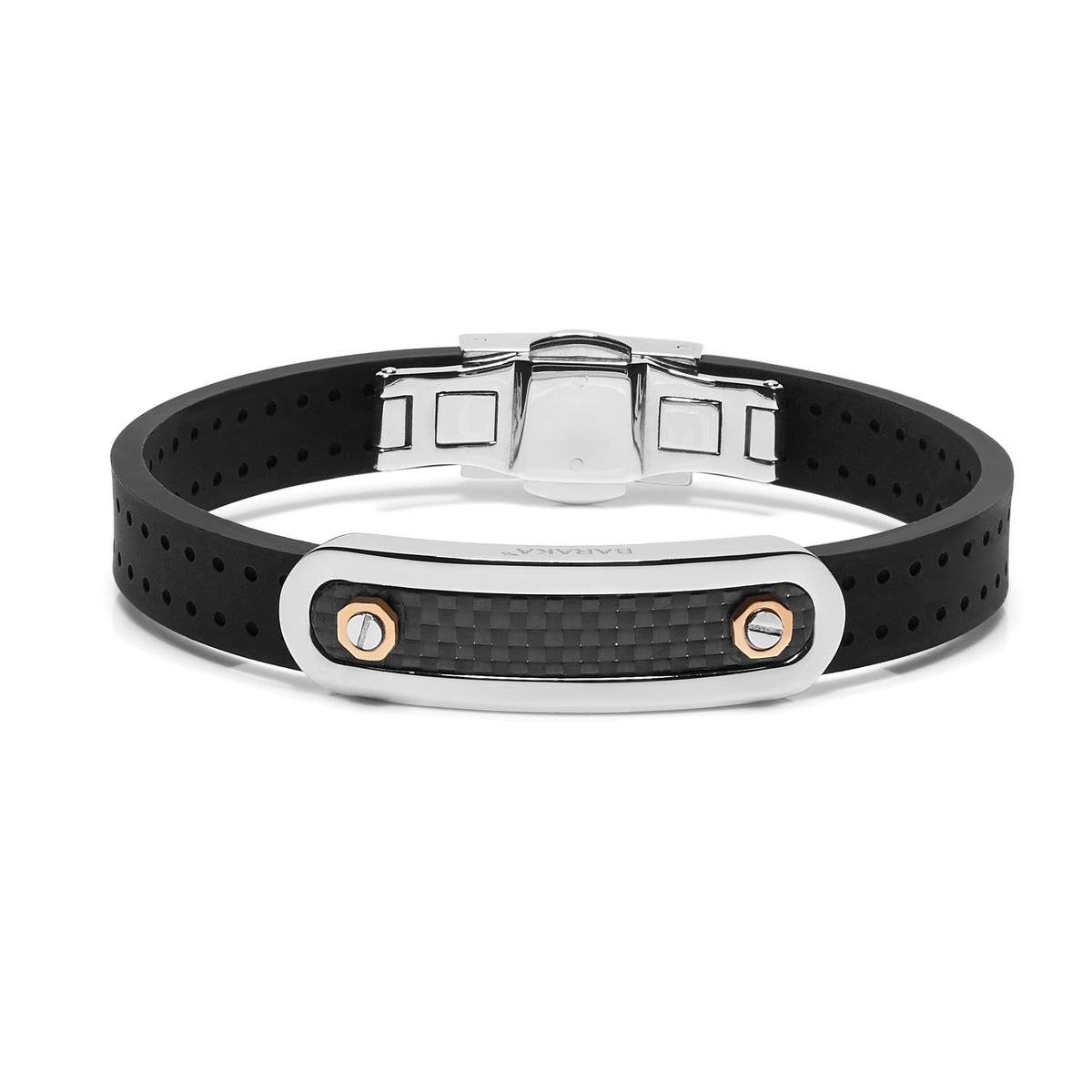 Baraka Men's 18K Rose Gold, Carbon Fiber & Rubber Bracelet – Time ...