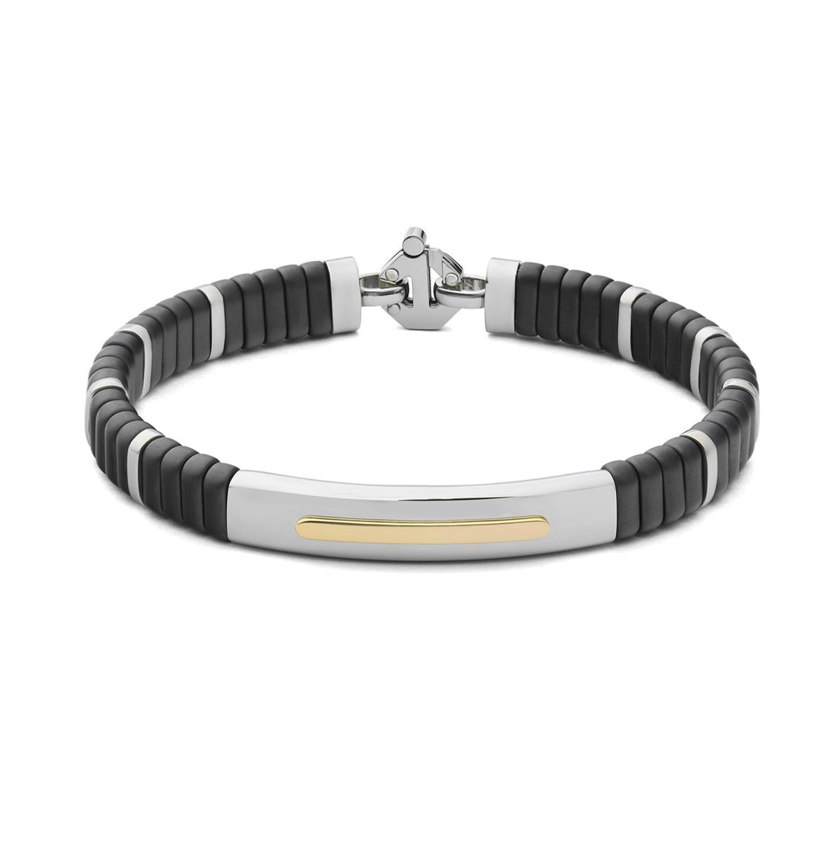 Baraka 18K yellow gold ceramic diamond bracelet BR381301GILU