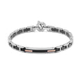 Baraka Men's 18K Rose Gold & Stainless Steel Diamond Bracelet