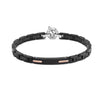 Baraka 18K rose gold and black steel diamond bracelet BR381411ROLU