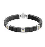 Baraka 18K yellow gold black ceramic diamond bracelet BR382011GICN