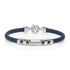 Baraka 18K rose gold and steel cable bracelet with white diamonds BR332001RODB