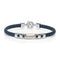 Baraka 18K rose gold and steel cable bracelet with white diamonds BR332001RODB